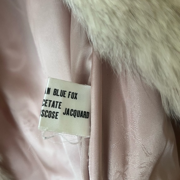 Saga Fox Genuine Norwegian Blue Fox Fur Coat – Luxury Natural Fur—size M - Picture 16 of 16